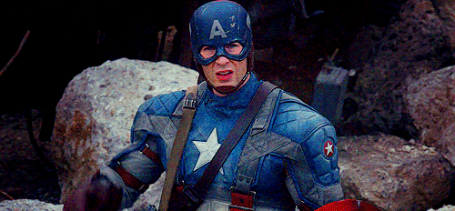 GIF of Captain America saluting